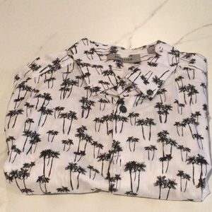 MENS floral short sleeve BUTTON DOWN , medium